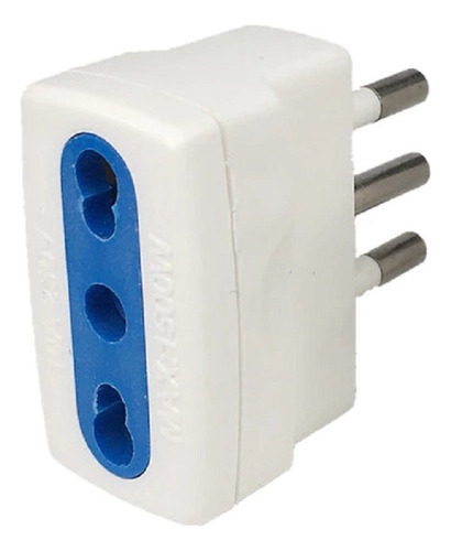 2x Pack Adaptador Nacional No Schuko 10 Amperes (4.0 Mm)