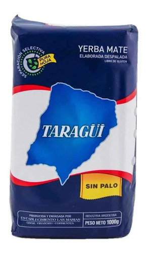 Yerba Mate Sin Palo Taragüi 1 Kg