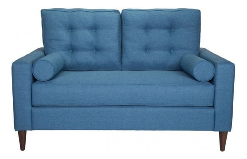 Love Seat Modelo Morgan - Azul Diseño De La Tela Liso