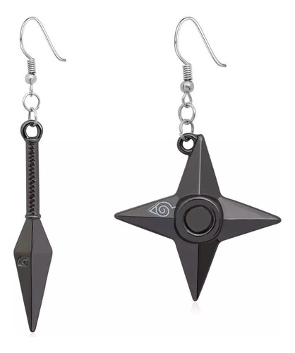 Aretes Pendientes Naruto Shuriken, Konoha Anime