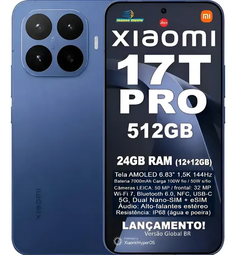 Xiaomi 17t Pro 512gb +24gb Ram (12+12) 5g Nfc Global Lacrado