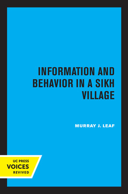 Libro Information And Behavior In A Sikh Village: Social ...