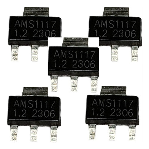5 Unidades/ Regulador De Voltaje Ams1117, 1.2v Sot-223 Smd