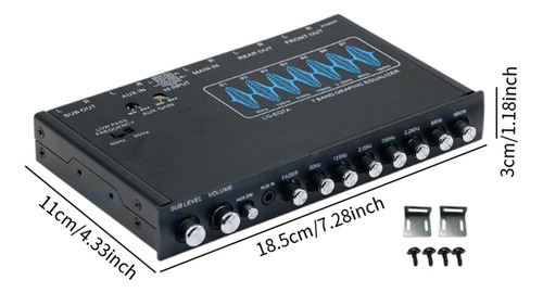 Equalizador De Áudio Automotivo De 7 Bandas, Chip Dsp,