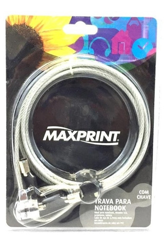 Imagem 1 de 2 de Trava Para Notebook Com Chave Maxprint 60503-6 