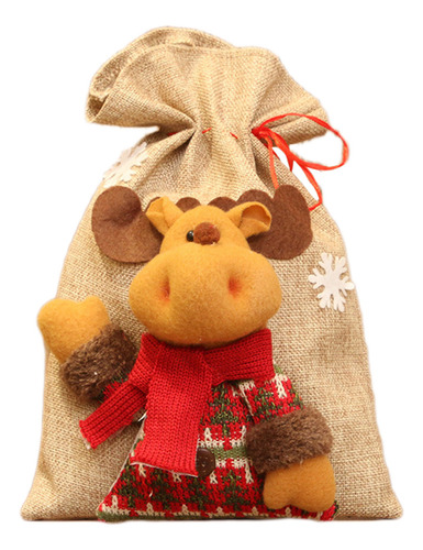 Bolsa De Regalo De Navidad, Bolsa Duradera De Regalo De Lino