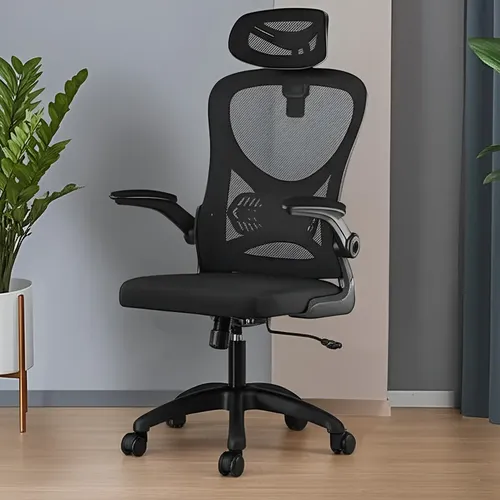 Cadeira Escritorio Ergonômica Estocasa Presidente Preta Giratória Reclinável Preto Algodão