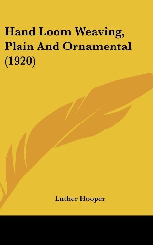 Telar Manual Tejiendo Liso Y Ornamental 1920