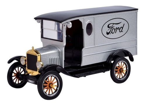 Ford T Paddy Wagon 1925 Escala 1:24 Motor Max Platinum Plata