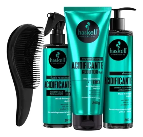 Kit Haskell Acidificante Shampoo+ Máscara+ Reco+ Brinde