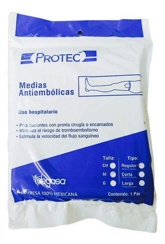 Medias Antiembolicas Protec Tipo Regular Talla Med Degasa