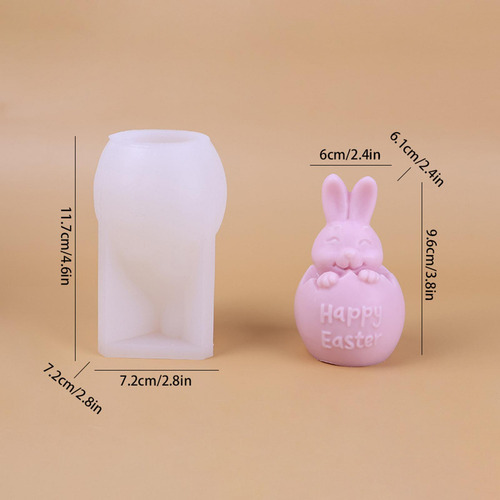 Molde De Silicona De Conejo De Cáscara De Huevo Diy Para