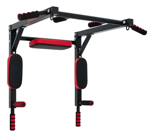 Barra Gym Multifuncional Uso Rudo 8 En 1 400kgs Ejercicio Color Negro