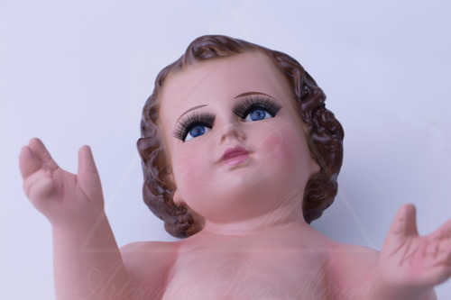 Imagen 1 de 4 de Niño Dios De 40cm Ojo Liso Artesanías Rosas Moreno