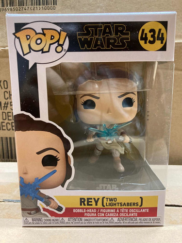 Rey Skywalker Two Lightsabers 434 Star Wars Funko Pop Nuevo