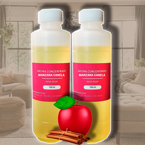 Esencia Ambiental Concentrado Manzana Canela Base Agua 200ml