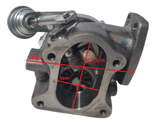 Turbina K16 Rotor Titânio Borgwarner 53169887183 Of1218 1317 Turbina K16 Rotor Titânio Borgwarner 53169887183 Of1218 1317
