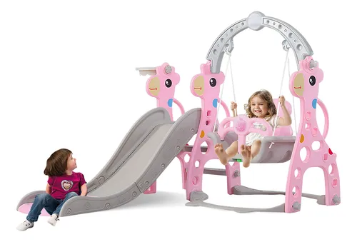 Mini Columpio Y Tobogán Para Casa De Muñecas – Accesorio En Miniatura De Metal Y ABS – Juego De Patio Para Escenas Creativas Y Regalos