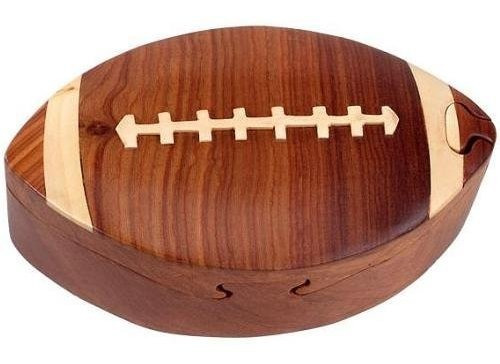 Fútbol - Caja De Rompecabezas De Madera Artesanal Secreta.