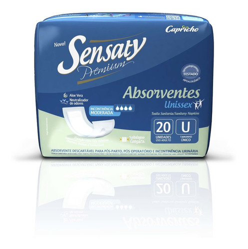 Absorvente Geriatrico Sensaty Premium Embalagem C/ 20 Unid.