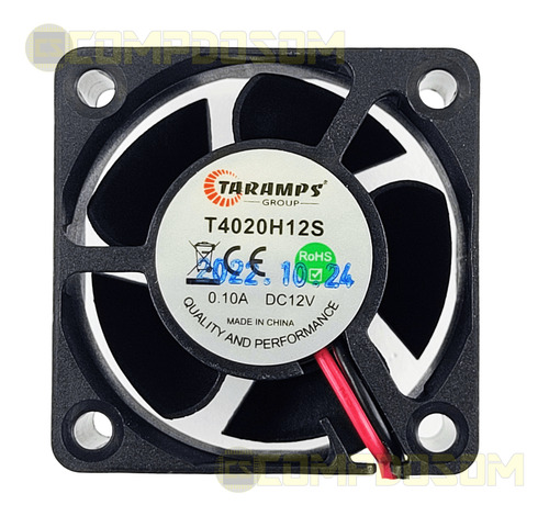 Kit 2 Cooler 40x40x20 12v Original Taramps Outros