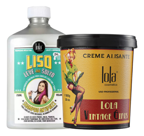 Lola Vintage Girls Alisante 850g + Liso Leve Solto Sh 250ml