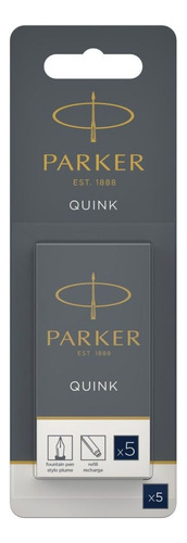 Cartuchos De Tinta Para Pluma Quink Parker X5 Azul Oscuro
