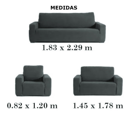 Protector De Sala Elástico Funda Sillón Funda Sofá 3 Piezas