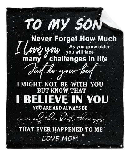 To My Son From Mom I Love You Manta Supersuave, Edredó...