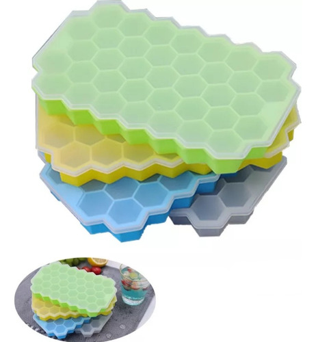 W Moldes De Silicona Para Bandejas De Cubitos Hielo Con