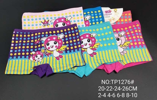 Imagen 4 de 6 de Pack 12 Pantaletas Algodón Niña Calzón Talla 2-10