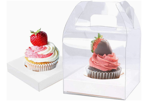 Cajas Transparente Acetato Para Tortas Y Cupcakes.pack 12und