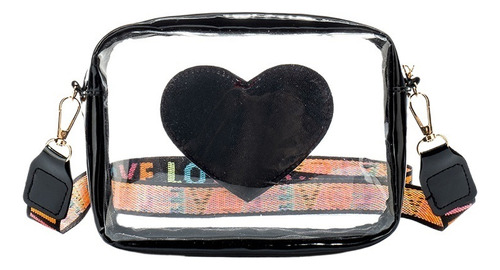 Bandolera Transparente Con Forma De Corazón Para Mujer
