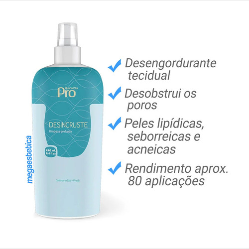Imagem 2 de 3 de Desincruste 240ml Buona Vita Pro Emoliente, Limpeza De Pele