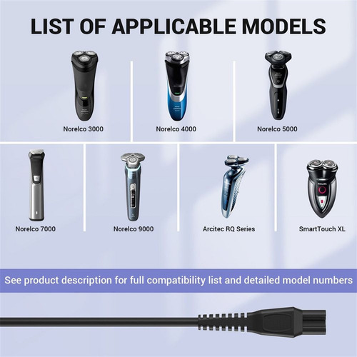 Cargador De Afeitadoras, Enchufe Us/eu Para Philip/hq8505/s5