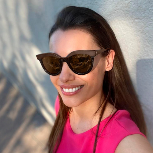 Imagen 4 de 9 de Anteojos Sol Milan Infinit By Pampita Marrón Lente Marron