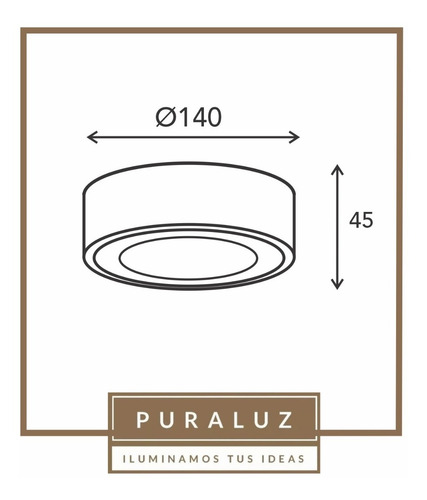 Imagen 2 de 10 de Plafon Madera Led Redondo 12w Dormitorio Living Cocina Panel