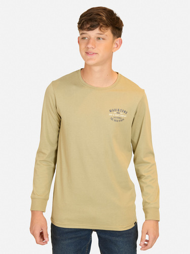Polera Ml Shoreline Drift Café Infantil Maui And Sons