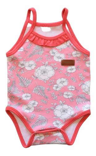 Body Beba Musculosa Rosa Con Flores