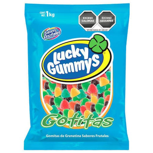 Lucky Gummys Gomita Grenetina Azucar Gotitas Snack Fiesta 1k