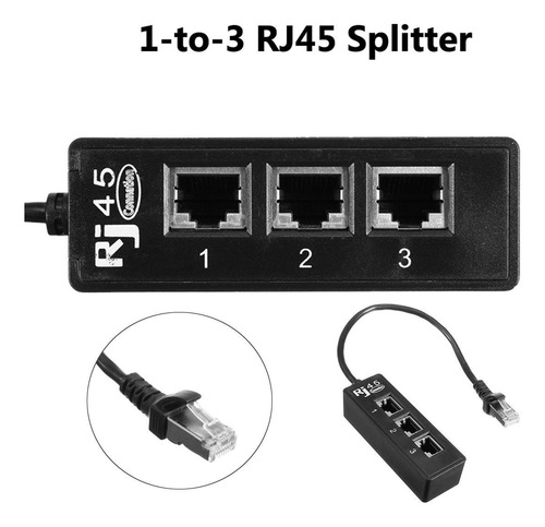 Cabo Extensor De Rede Rj45 Macho Para 3 Portas Rj45 Fêmea Di