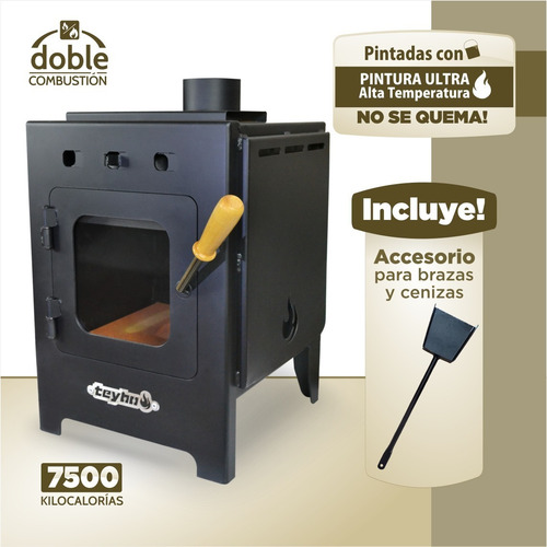 Salamandra até lenha Teybo 7500 con visor