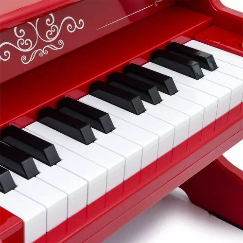 Piano Brinquedo Infantil Musical Teclado Pedagógico Branco