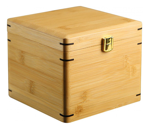 Caja De Almacenamiento De Madera De Bambú,caja S