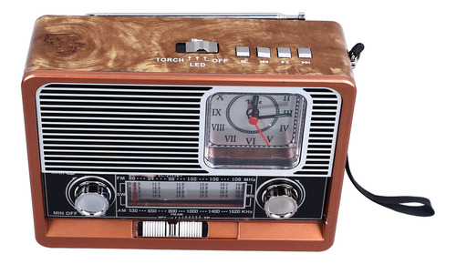Linterna De Reloj Vintage Radio Multifuncional Am Fm Sw Band