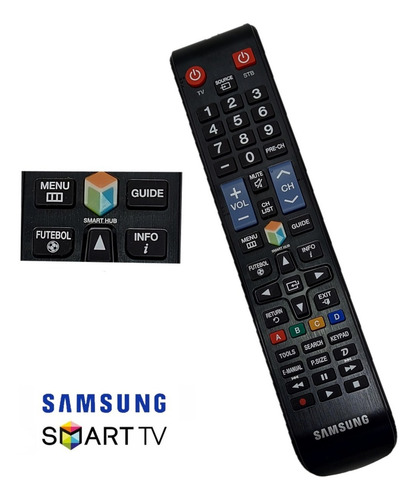 Imagem 2 de 3 de Controle Original Samsung Smart Tv Função Futebol Nacional