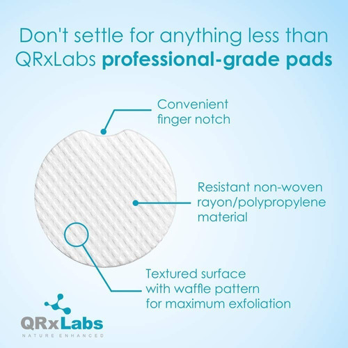 Qrxlabs Almohadillas Acido Glicolico 20% Tratamiento Exfolia Momento de aplicación Día/Noche Tipo de piel Todo tipo