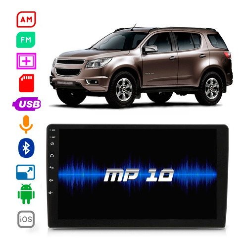 Som Gm Trailblazer 2012 A 2016 9 Polegadas Bluetooth Usb Fm