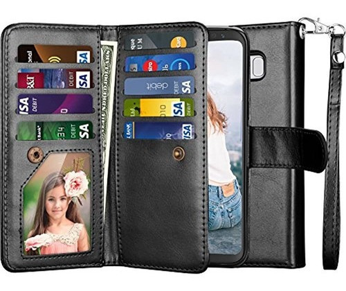 Galaxy S8 Caso Galaxy S8 Wallet Caso Njjex 9 Ranuras Para Ta