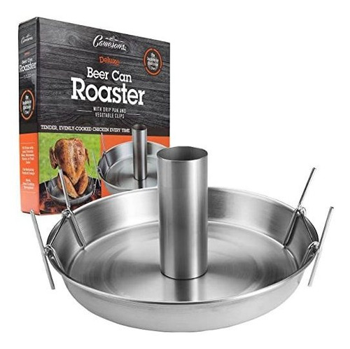 Beer Can Asador - Acero Inoxidable Pollo Beeroaster Deluxe C